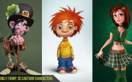 Funny Cartoon Characters 7 Background Wallpaper