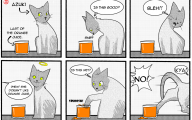 Funny Cartoon Cat 41 Wide Wallpaper