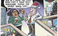 Funny Christmas Cartoon 14 Wide Wallpaper
