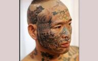 Funny Face Tattoos 27 Background