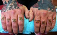 Funny Knuckle Tattoos 13 Background Wallpaper