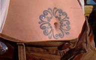 Funny Cat Tattoo On Stomach 21 Widescreen Wallpaper