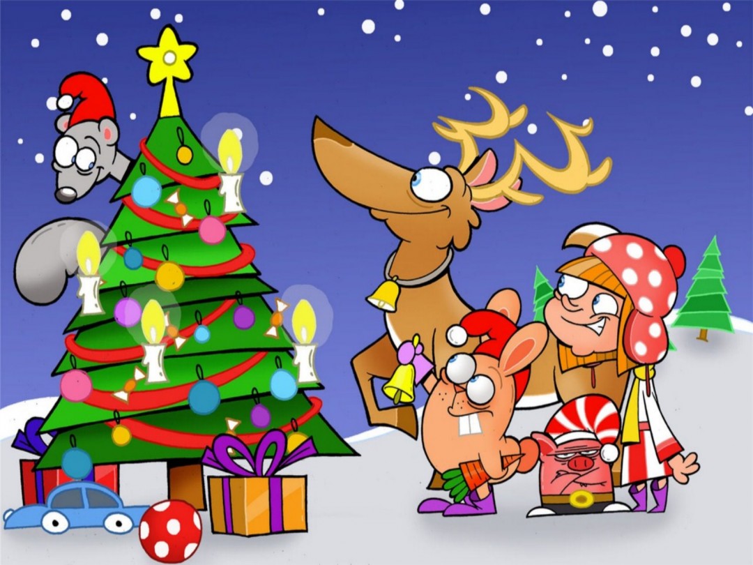 Funny Christmas Cartoon 13 Background Wallpaper - Funnypicture.org