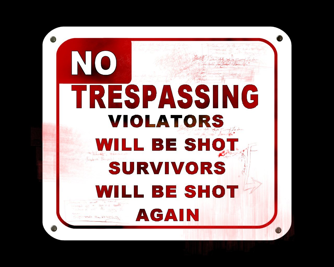 Funny No Trespassing Signs 14 Desktop Background